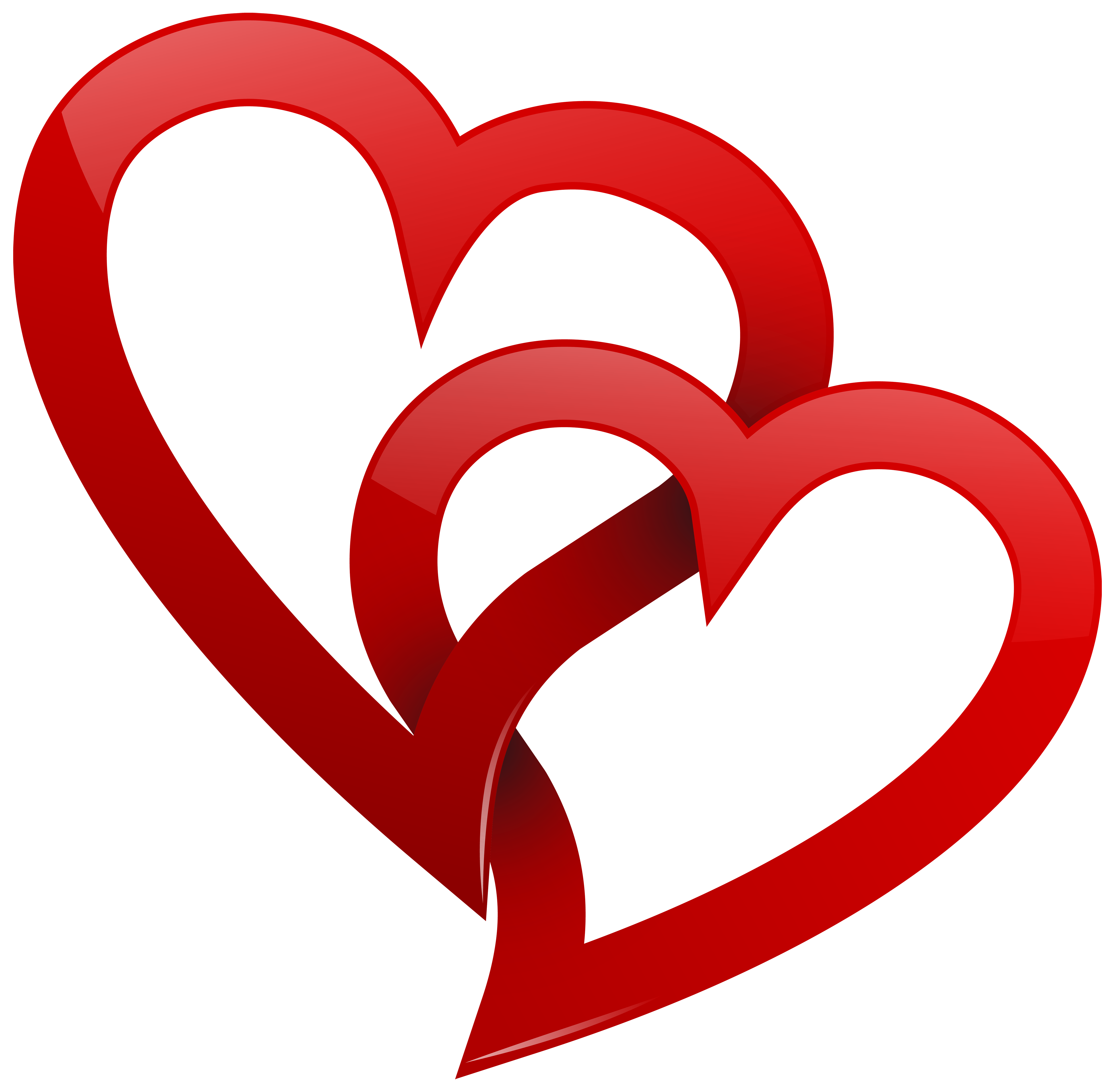 Two Hearts Clipart - Tumundografico