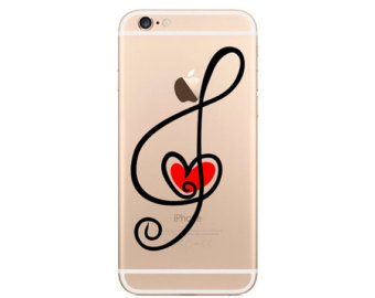 Treble clef heart | Etsy