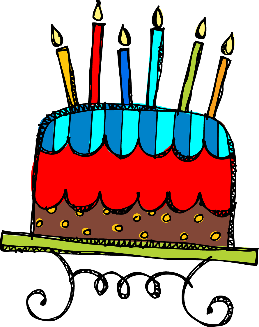 Boy birthday cake clipart