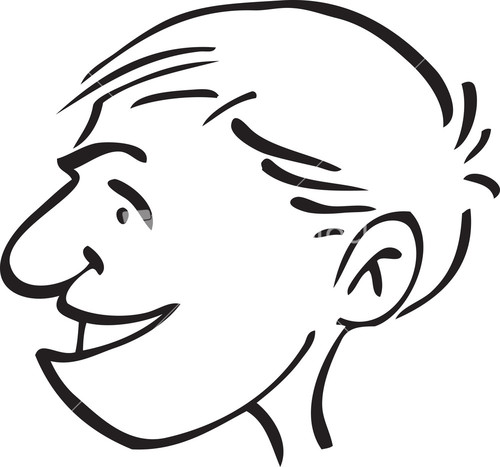 Smiling Cartoon Girl Face