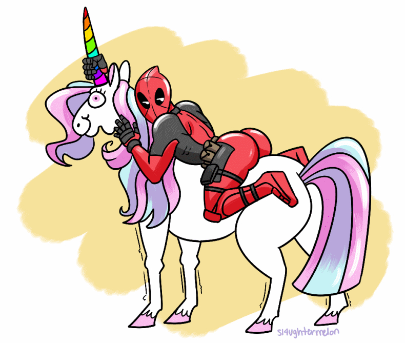 deadpool, unicorn animated GIF | PopKey