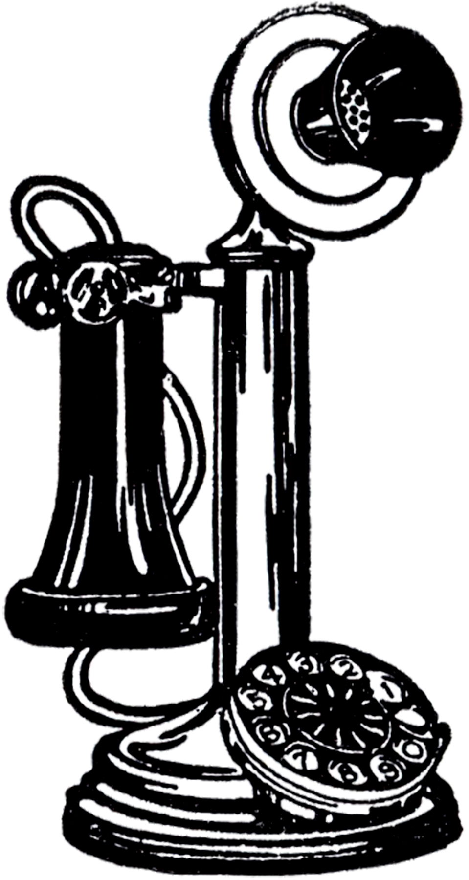 Vintage telephone clipart