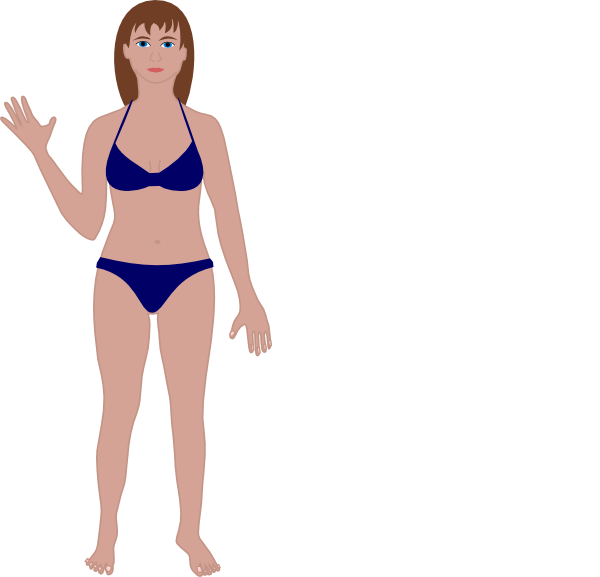 Human girl outline clipart