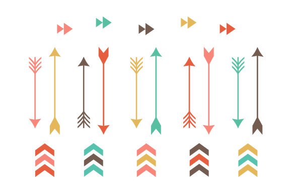 Aztec tribal arrow clipart