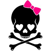 Girly skull clipart