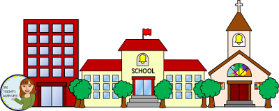 One Teacher's Adventures: Community Buildings Clip Art Set