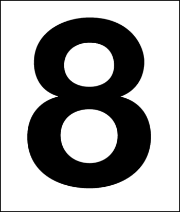 Eight days, Number 8 and Numbers