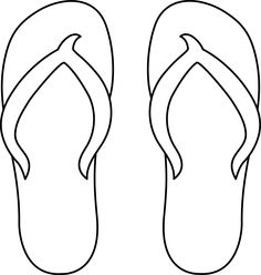 Flip Flops Clipart Black And White - Free Clipart ...