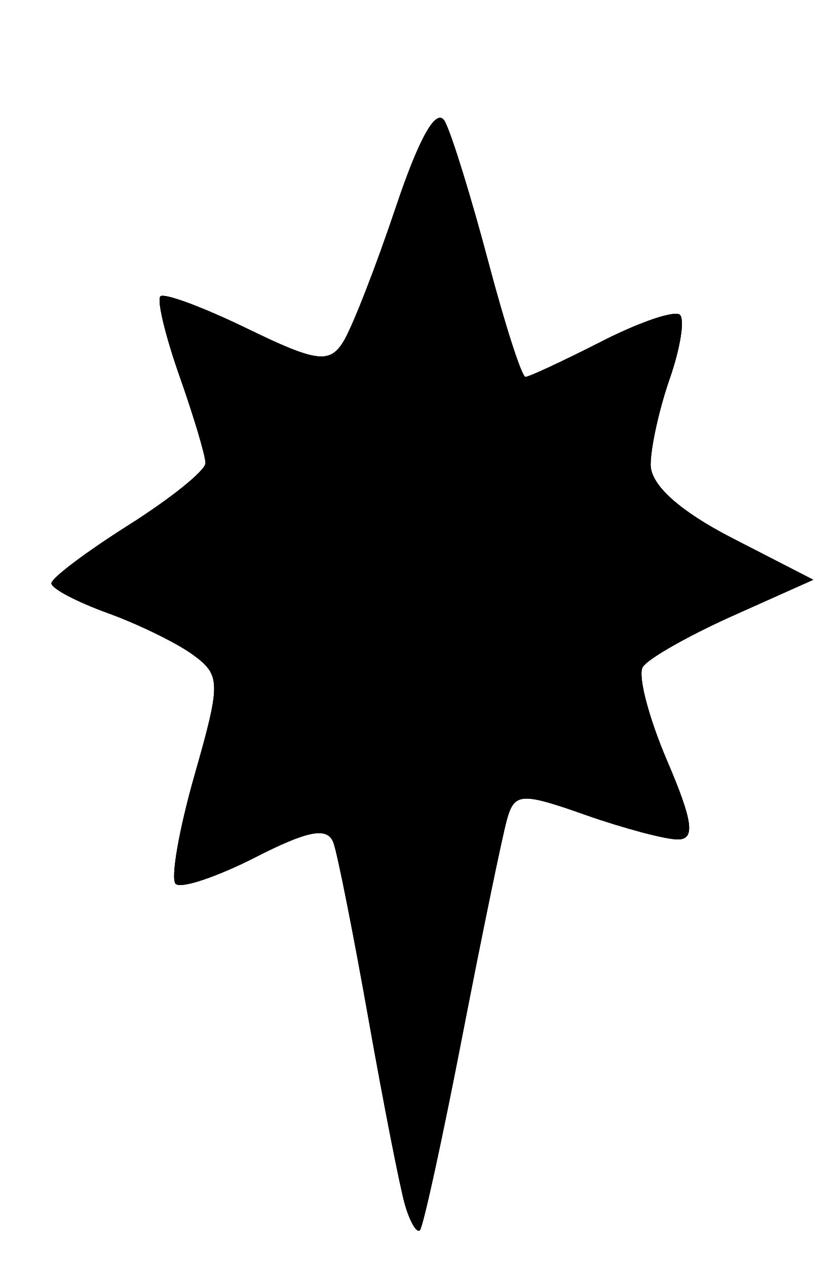 Silhouette clipart christmas star outline