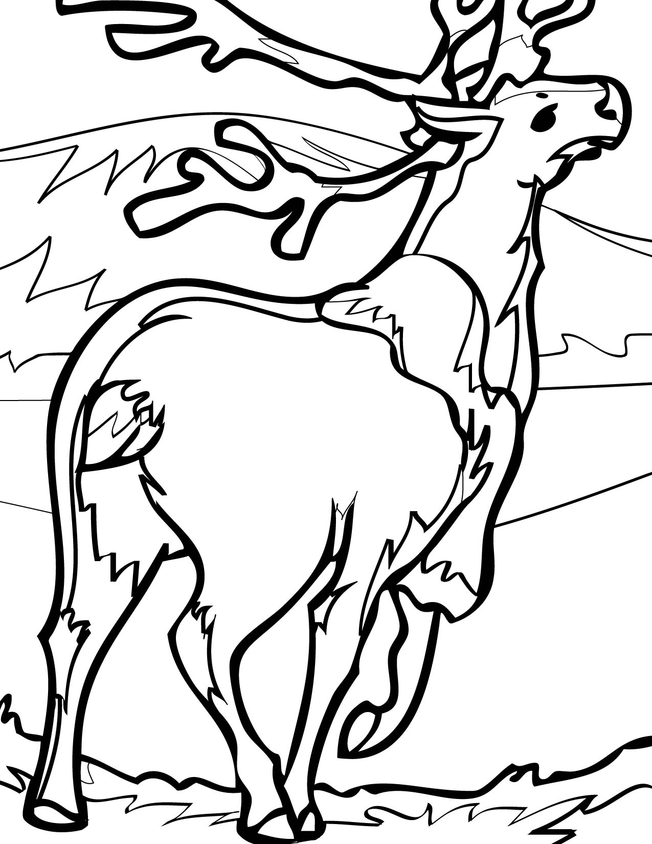 Arctic Caribou Coloring Pages 7