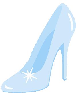 Cinderella glass slipper clipart