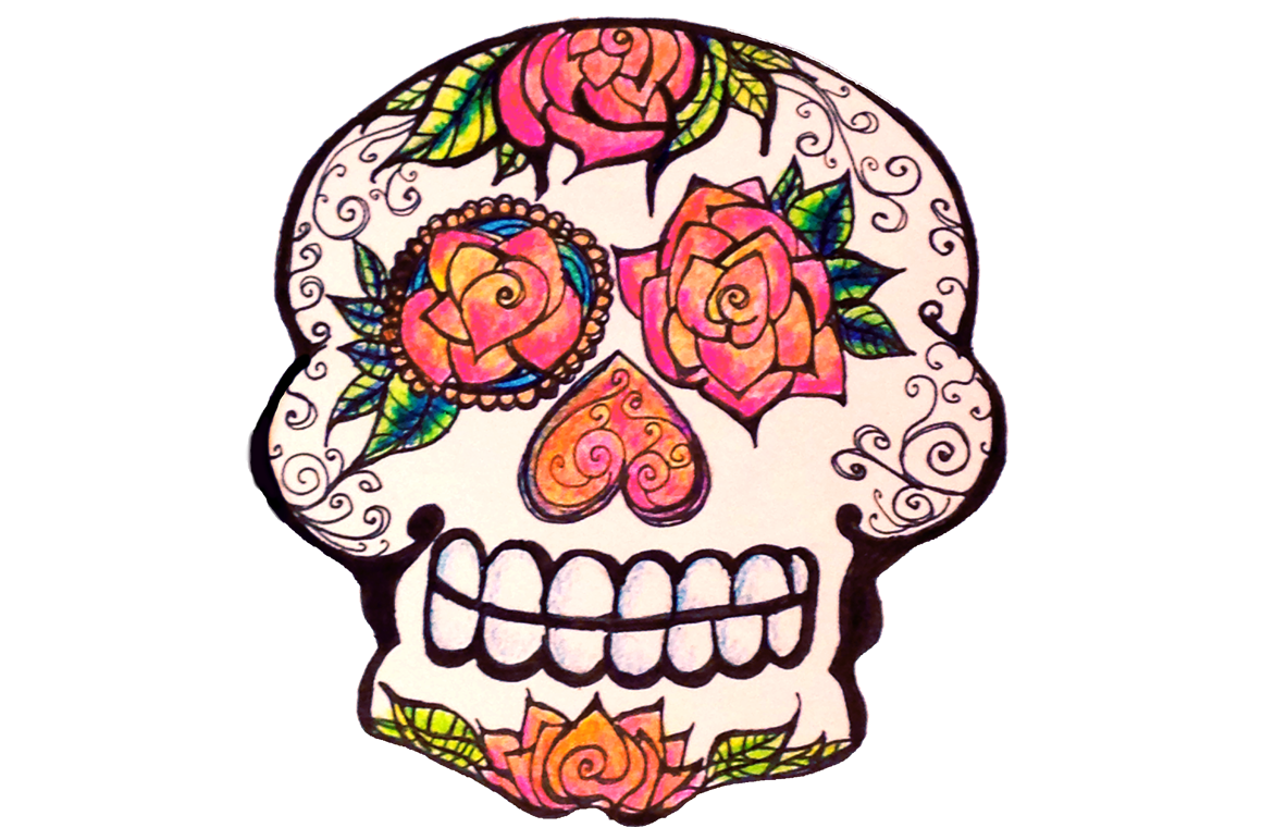 Day of the Dead Hand Drawn Sugar Skulls Calaveras by Candita Clip ...