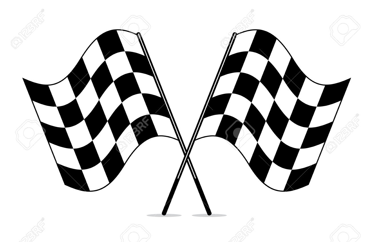 Checkered flags crossed cross clipart - ClipartFox