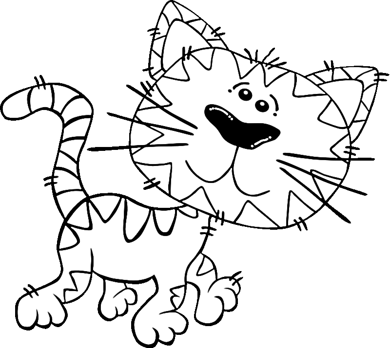 Cat Face Coloring Page - AZ Coloring Pages