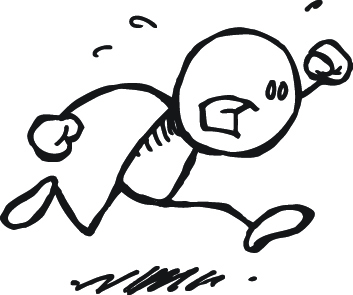 Stick Figure Running Clipart