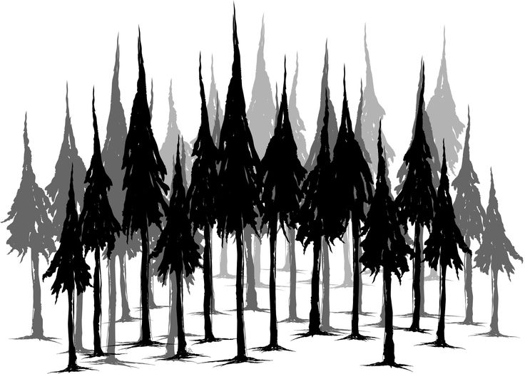 Pine Tree Silhouette | Tree Tattoos ...