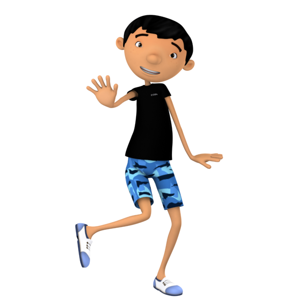 3D Cartoon Models: Cool Boy Dancing Pop Music
