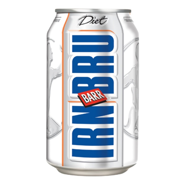 Scottish - Irn Bru Diet Soda Case of 24 x 330ml Cans