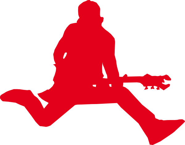 Rock Star With Guitar clip art - vector clip art online, royalty ...