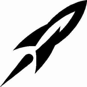 Vehicle Outlines :: Rocket Decal / Sticker 01 -