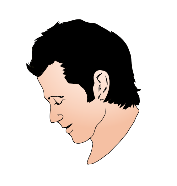 Man Face Side View clip art - vector clip art online, royalty free ...