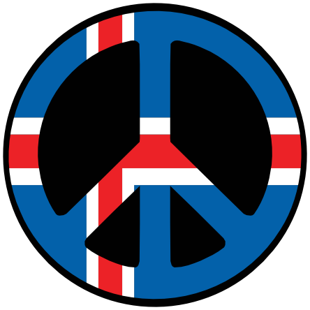 Iceland Peace Sign clipartsy.com Poster Art clipartsy.