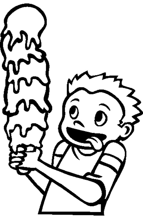 Cookie Coloring Pages : Ice Cream Cone Coloring Page Kids Coloring Art