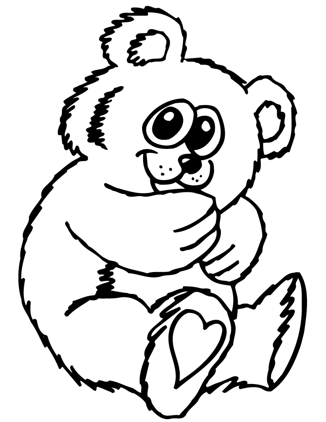 Teddy Bear Face Coloring Page | Free Printable Coloring Pages