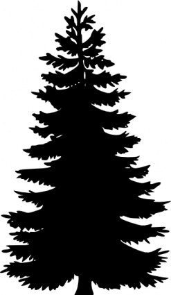 Tree Silhouettes clip art vector, free vector graphics