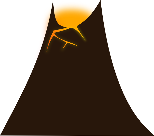 Simple Volcano clip art - vector clip art online, royalty free ...
