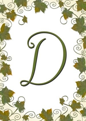 Monogram Letter &quot;D&quot; Decorative Flag - Art Flags, Garden Flags