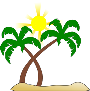 Double Palm Beach clip art - vector clip art online, royalty free ...