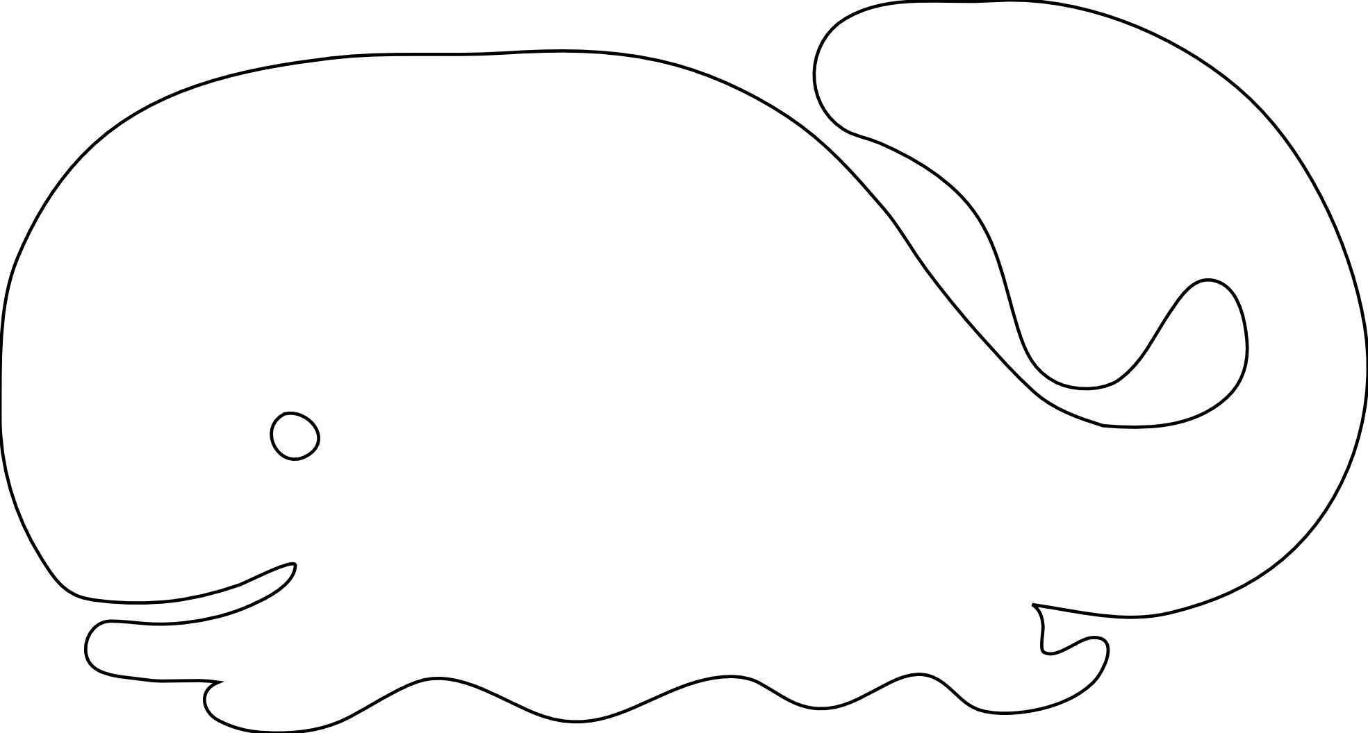 Whale Icon Black White Line Art Scalable Vector Graphics SVG ...