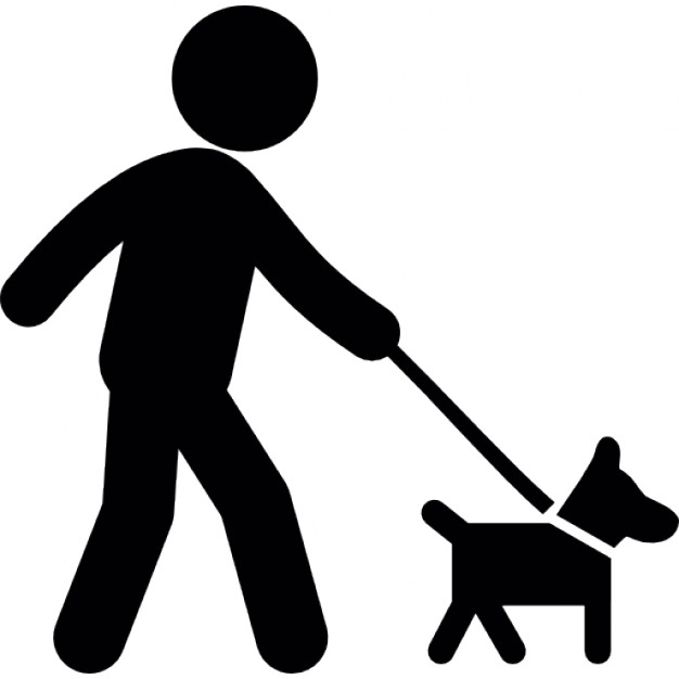 Person walking with dog Icons | Free Download