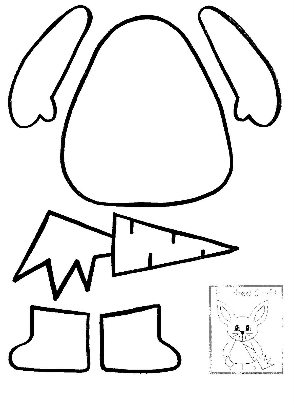 Images of Easter Bunny Outline - Jefney
