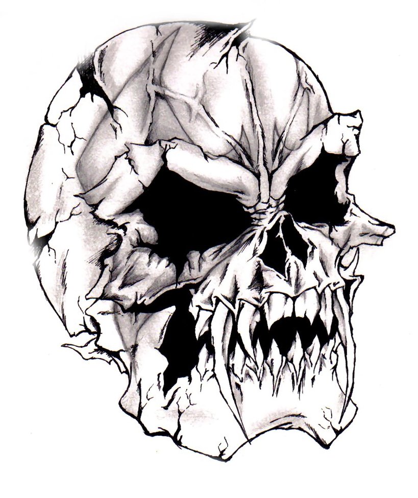 Evil Skull Drawings | Jos Gandos Coloring Pages For Kids