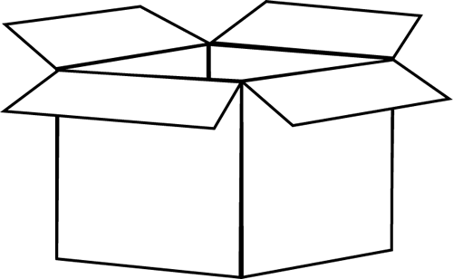 Black and White Box Clip Art - Black and White Box Image