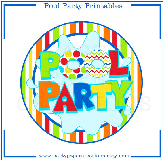 Adult Pool Party Clipart
