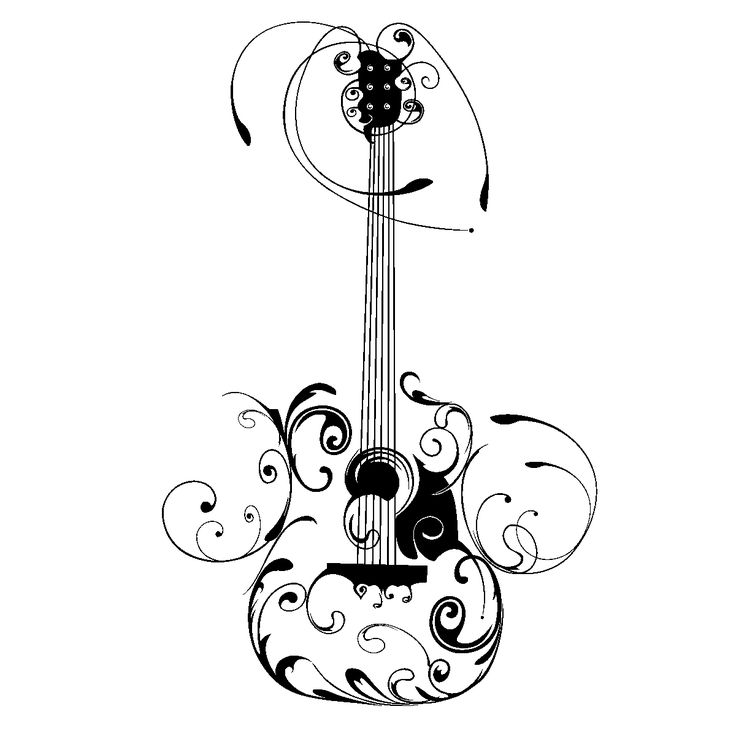 Guitar Drawing | Drawings, Unicorn ...