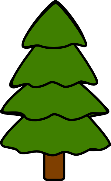 4 Layer Green Fir Tree Clip Art - vector clip art ...