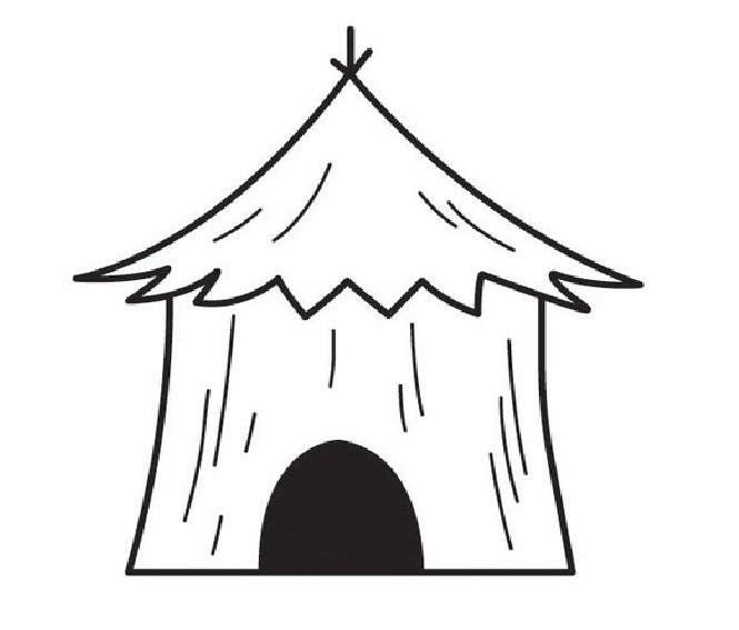 tiki hut clipart<