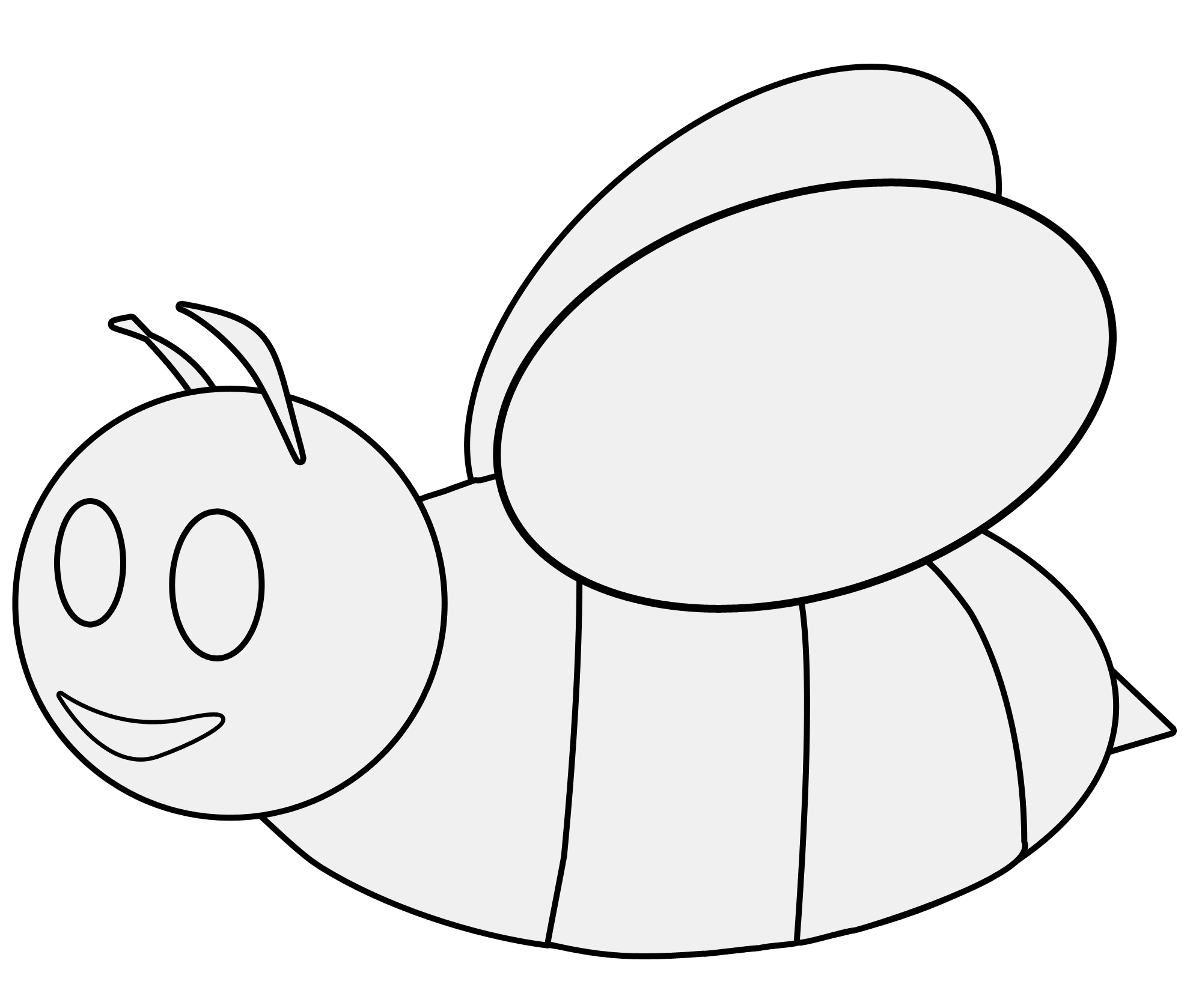 Honey Bee Outline - ClipArt Best