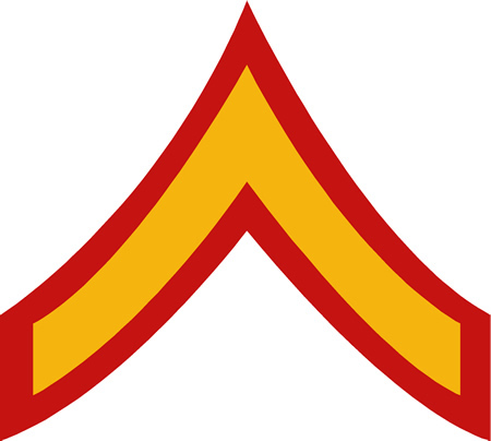 US Army & USMC Enlisted Rank Decals