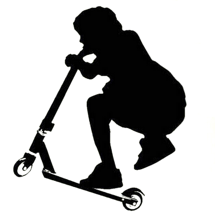 Kick Scooter Stunt Wall Sticker (Multiple Choices) : Monster ...