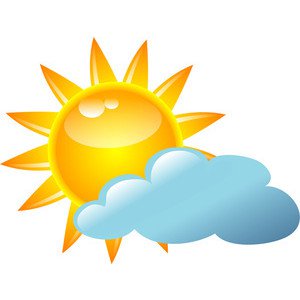 Clipart partly cloudy