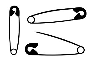 Safety pins Photos, Graphics, Fonts, Themes, Templates ~ Creative ...