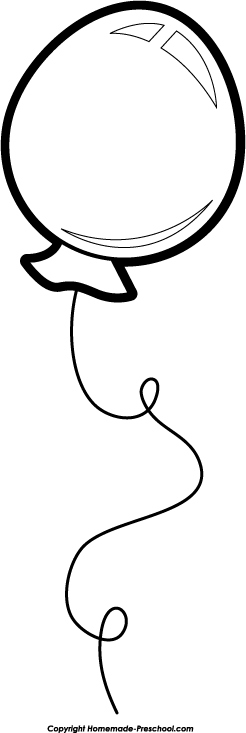 Black And White Balloon Clipart - Free Clipart Images