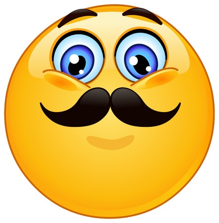Mustache Smiley - Facebook Symbols and Chat Emoticons