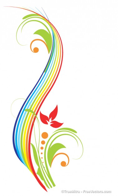 Colorful Flourishes Clipart