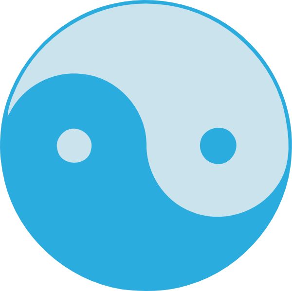 Blue Yin Yang Clip Art - vector clip art online ...